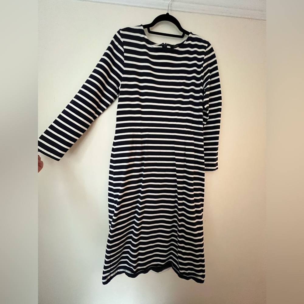 J crew striped midi dress